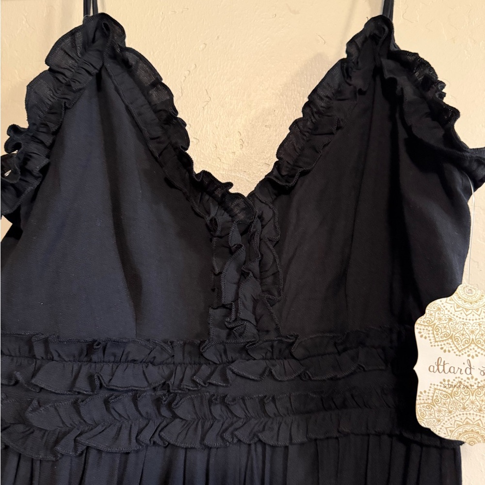 Altar'd State Midnight Ruffle jumpsuit - Picture 2 of 5
